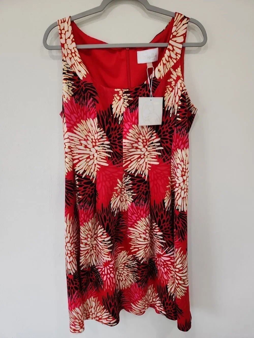 Cappagallo Red Sunburst Tropical NEW Size 12 Summer Resort